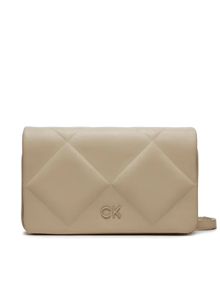Crossbody táska Calvin Klein bézs