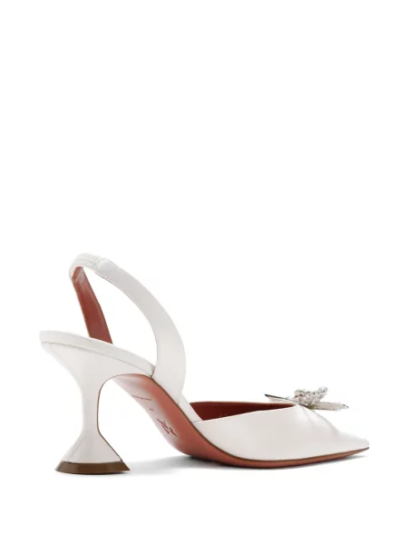 Pantofi cu toc Amina Muaddi slingback alb