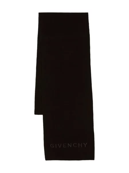 Fular Givenchy cu broderie de lână maro