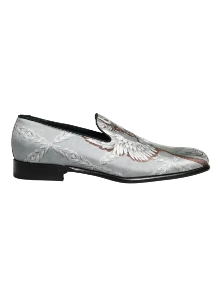 Półbuty Dolce And Gabbana skórzane szare