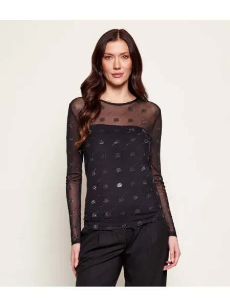 Tricou mânecă lungă Karl Lagerfeld negru