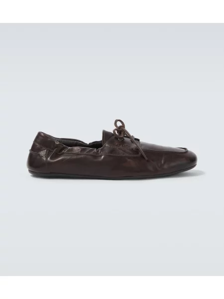 Pantofi loafer Prada din piele maro