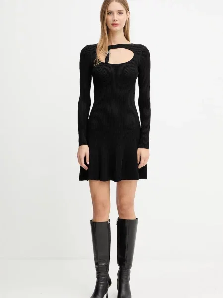 Versace Jeans Couture sukienka mini rozkloszowana czarny