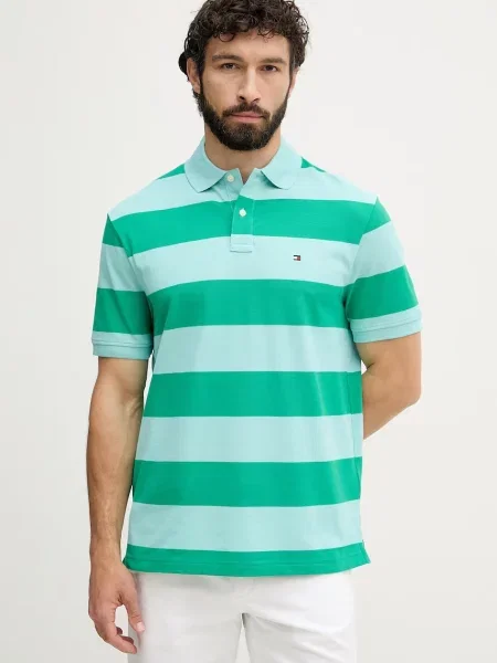 Tricou polo Tommy Hilfiger verde