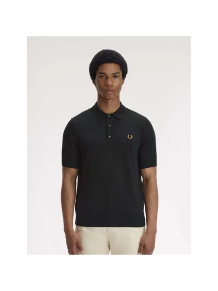 Cămașă Fred Perry tricotate negru