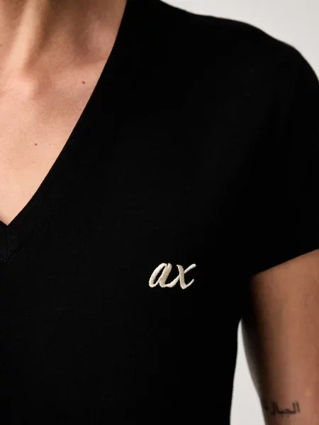 Póló Armani Exchange fekete