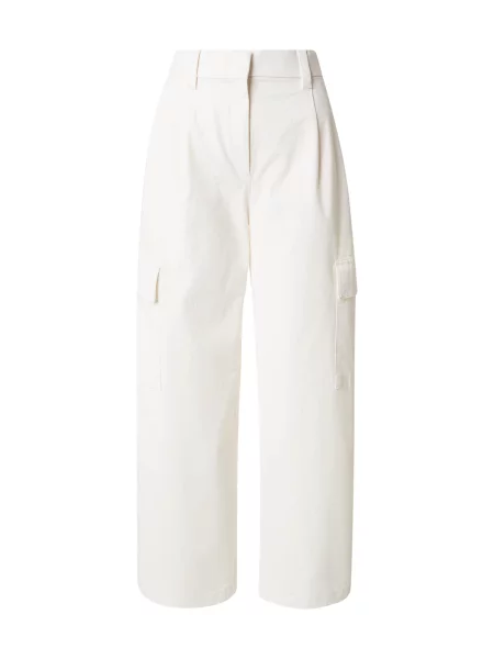 Calvin Klein Jeans hlače za žene s pamukom bež