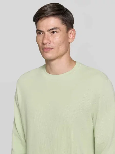 Bluzka z długim rękawem o kroju regular fit z mieszanki bawełny model WE-TEMPEST' Boss Orange