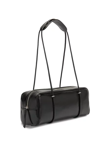 Geanta de piele By Far din piele negru