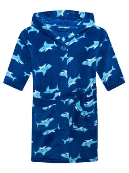 PLAYSHOES Halat de baie albastru deschis / albastru închis alb