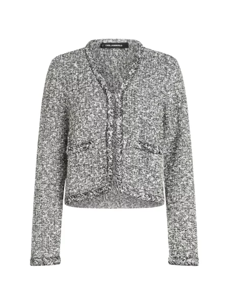 Cardigan Karl Lagerfeld tricotate alb