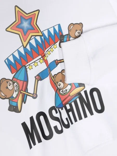Bluza z kapturem dziecięca Moschino biała