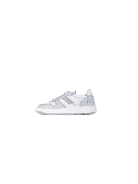 Sneakersy D.a.t.e. skórzane z logo niebieskie