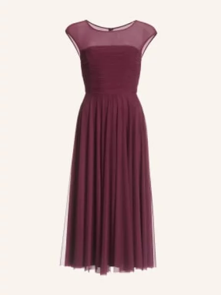 Swing Sukienka Koktajlowa Z Siateczki rot