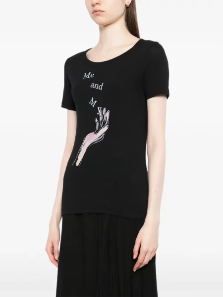 Γραφικός μπλούζα Yohji Yamamoto με σχέδιο μαύρο