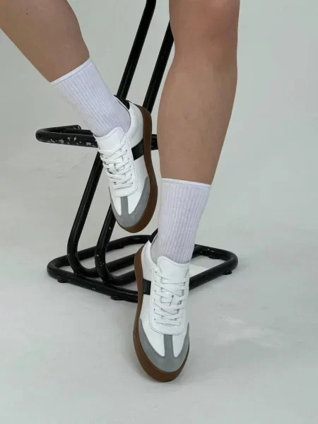 Замшевые кеды 105.store белые