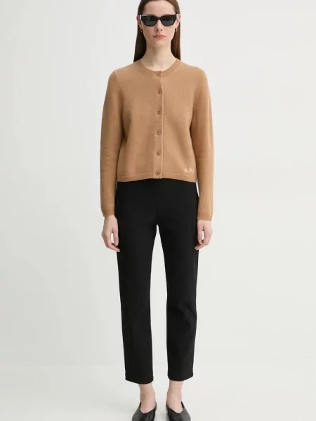 A.P.C. kardigan wełniany cardigan mila brązowy