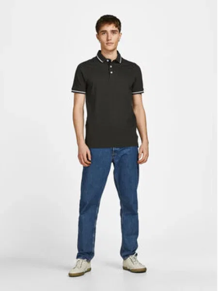 JACK & JONES Tričko JJEPaulos námornícka modrá / tmavozelená / krvavo červená biela
