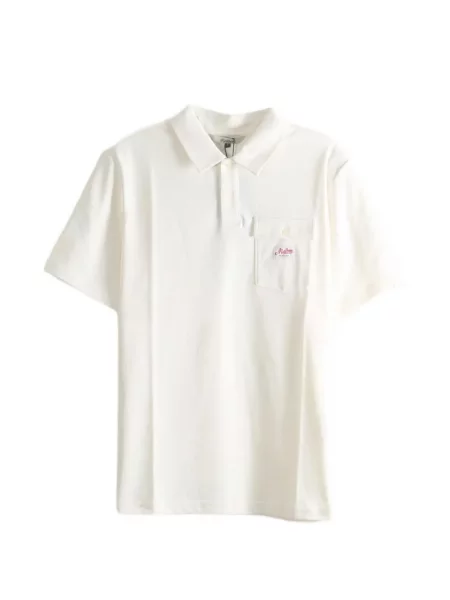 Golf tricou polo Malbon Golf cu autograf alb