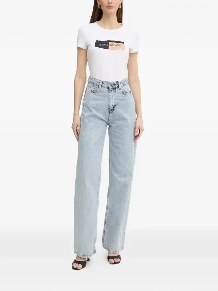 Tricou Armani Exchange cu imagine alb
