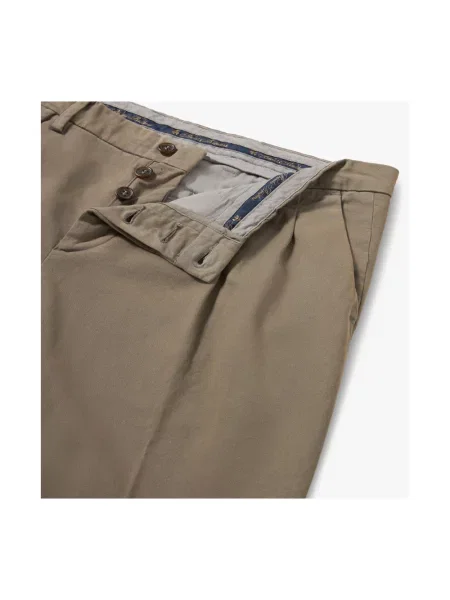 Spodnie Brooks Brothers ze stretchu brązowe