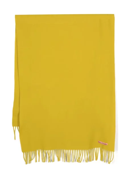 Fular Acne Studios cu franjuri de lână galben