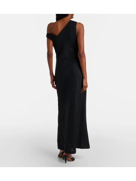 Rochie midi Faithfull de in asimetrică negru