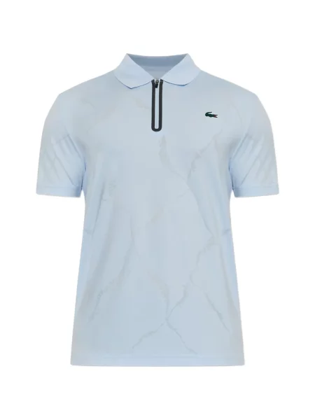 Tricou polo Lacoste cu autograf albastru