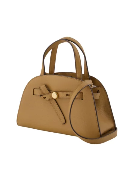 Tory Burch torebka crossbody skórzana Romy Small Bauletto brązowa