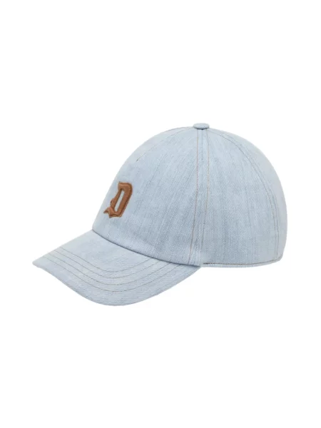 Czapka z daszkiem Dondup z logo niebieska