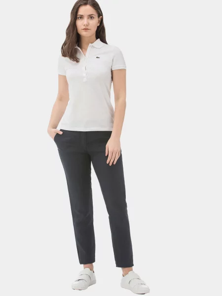 Lacoste Чіноси Темно-синій Льон сині