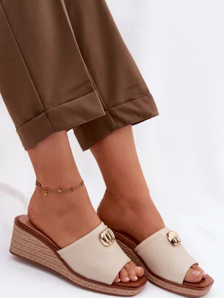 Сандали Sergio Leone на платформе кафяво