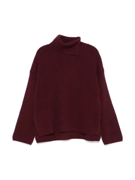 Sweter z golfem Joseph wełniany brązowy