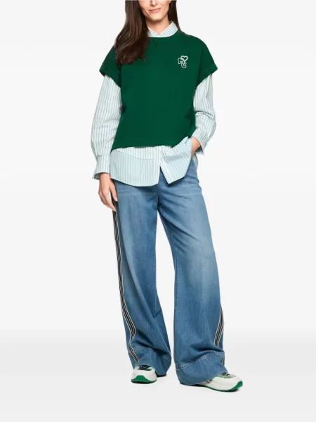 Tricou Marccain cu broderie verde