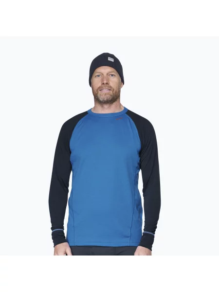 Мъжки термоактивен суитшърт Devold Duo Active Merino blue/ink синьо