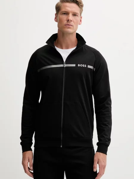 Mikina BOSS s potiskem černá