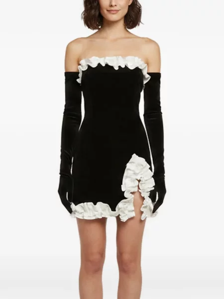 Rochie mini Miscreants fără bretele negru