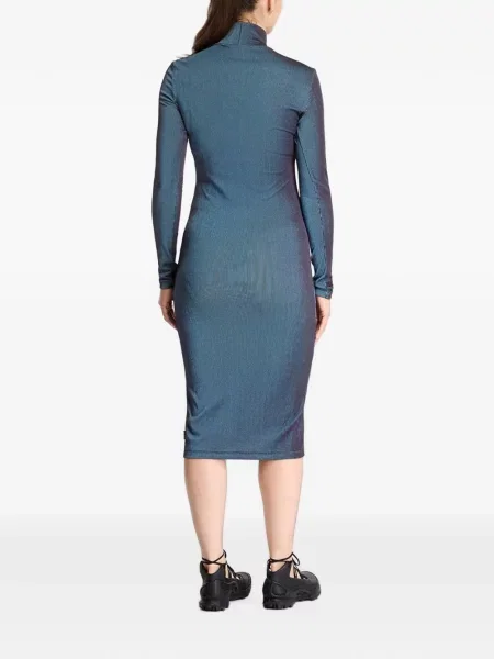 Rochie midi Ea7 Emporio Armani din jerseu albastru