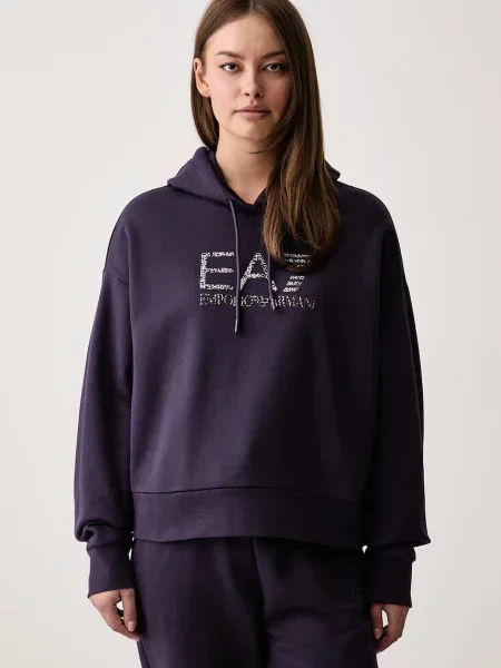 Emporio Armani komplet trenirke z bombažem vijolična