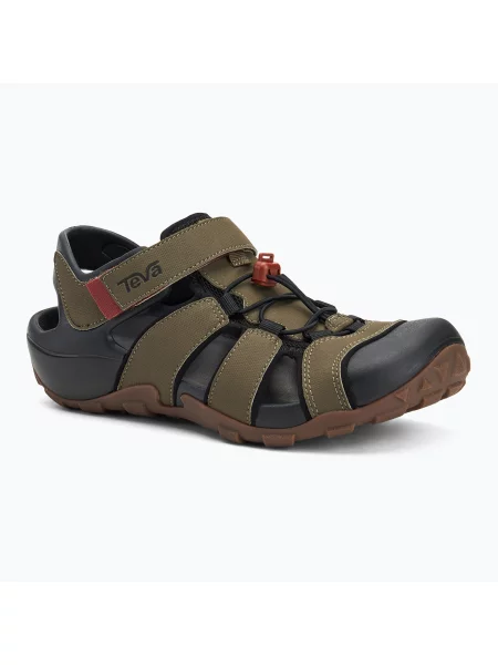Sandály Teva Flintwood dark olive zelené
