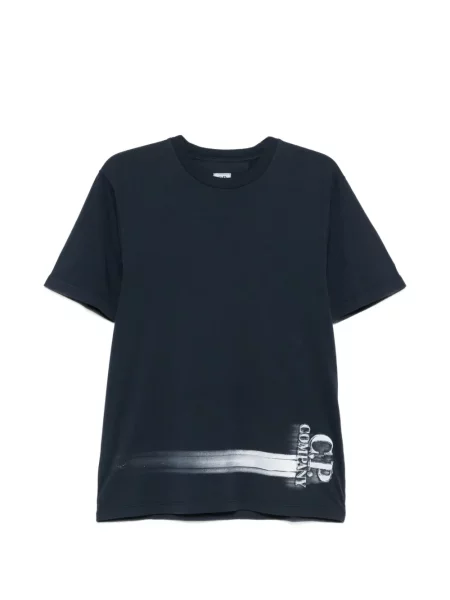 Grafic tricou C.p. Company cu imagine scurt albastru