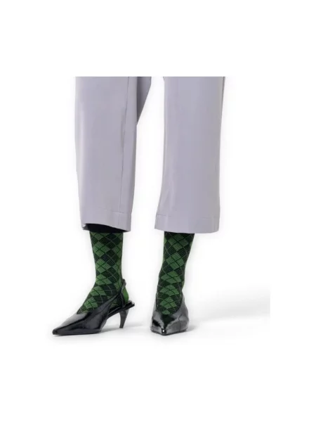 Ponožky Happy Socks s vzorom argyle zelená