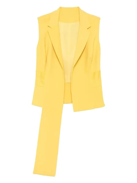 Kamizelka Gemy Maalouf bez rękawów koronkowa żółta