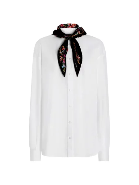 Cămașă Dolce & Gabbana de mătase alb