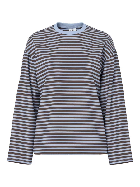 PIECES Tricou PCSadie albastru deschis negru