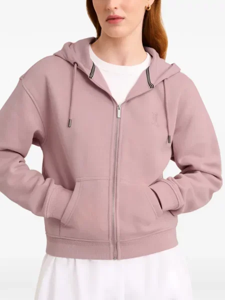 Hoodie Pringle Of Scotland με κέντημα ροζ