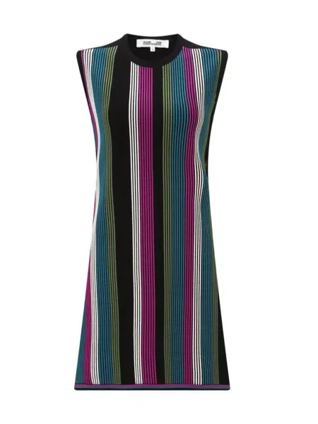 Mała mały sukienka mini Diane Von Furstenberg w paski czarna