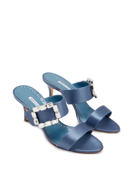 Sandale Manolo Blahnik cu cataramă albastru