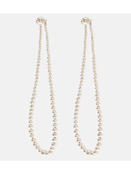 Cercei Alaïa cu mărgele auriu