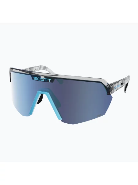 Слънчеви очила SCOTT Sport Shield black/neon blue/amp beryl blue chrome черно